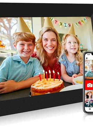 Цифровая электронная фоторамка frameo с wifi 10.1 дюймов 32gb 1280х800 сенсорная беспроводная рамка для фото