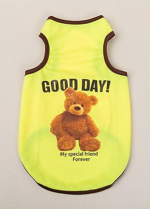 Майка для собак pet style "good day" жовта xl