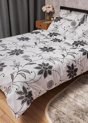 Комплект постільної білизни moon&star бязь gold люкс gray denim полуторний 143х210 наволочки 2х70х70