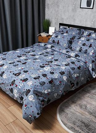 Комплект постельного белья moon&star бязь gold люкс feline fun семейные 143х210х2 наволочки 2х40х60