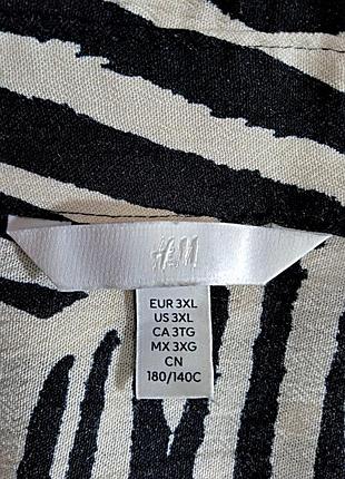 Стильная рубашка h&amp;m из вискозы с принтом размер 2xl - 3xl 6