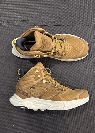 Ботинки треккинговые мужские - hoka anacapa 2 midunx (goler-tex) - size 46 2/3 - 1141633 hyc - коричневый/койот