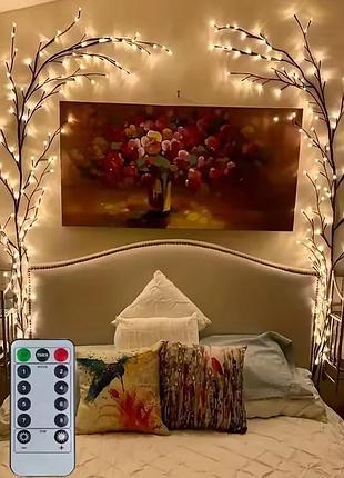Светодиодная гирлянда ветка usb 1,8 м 96 led декоративный настенный светильник в форме лозы