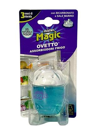 Поглотитель ароматов для холодильника mister magic ovetto с морской солью, 40 мл