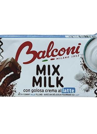 Бисквит balconi с молочным кремом в шоколаде e mix max di gusto milk, 35 г