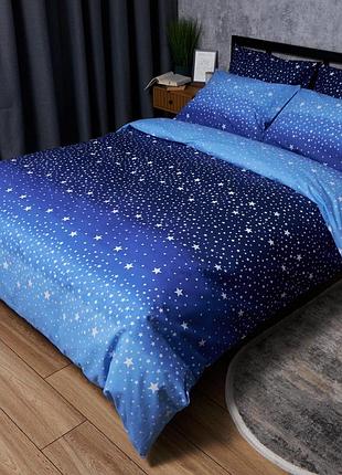 Комплект постельного белья moon&star бязь gold люкс night glow семейные 143х210х2 наволочки 4х50х70