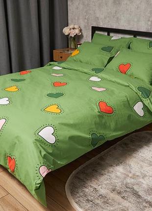 Комплект постельного белья moon&star бязь gold люкс rainbow hearts king size 220x240 наволочки 4х70х70