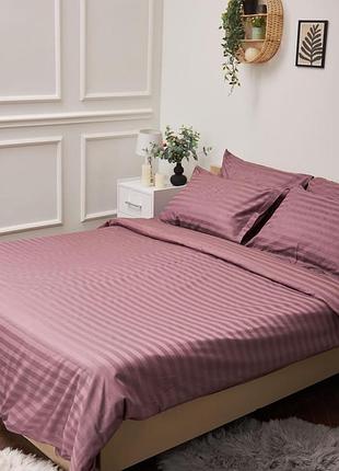 Комплект постельного белья moon&star евро 200х220 наволочки 4х70х70 garnet satin stripe