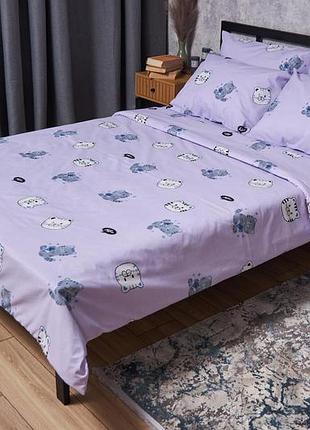 Комплект постільної білизни moon&star бязь gold люкс hello kitty полуторний 143х210 наволочки 2х50х70