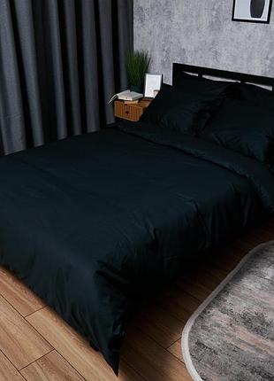 Комплект постельного белья moon&star satin premium black velvet евро 200х220 наволочки 2х70х70