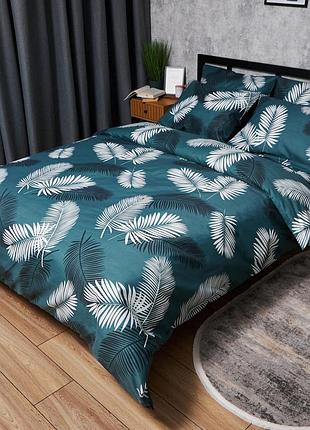 Комплект постельного белья moon&star микросатин premium green oasis king size 220x240 наволочки 2х40х60