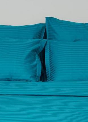 Набір наволочок moon&star satin stripe turkish blue 50х70 2 шт
