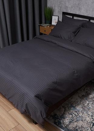 Підковдра moon&star satin stripe dark serenity king size 220 x 240 см