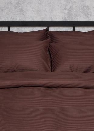 Набор наволочек moon&star satin stripe warm espresso 50х70 2 шт