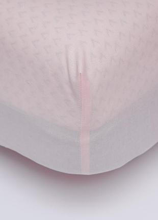 Простынь на резинке moon&star soft rose бязь gold люкс 100х190х25 см
