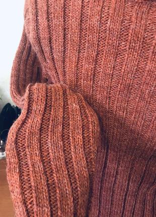 Теплий светр під горло, рубчик 46-484 фото