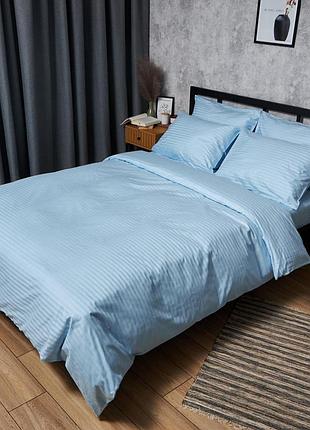Постельный набор moon&star (пододеяльник 200х220 + 2 наволочки 50х70) satin stripe ocean calm