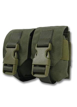 Военный подсумок на 2 гранаты хаки molle армейский прочный для боевых задач тактический для экипировки чехол кордура