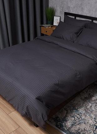 Постільний набір moon&star (підковдра 220х240 + 2 наволочки 70х70) satin stripe dark serenity