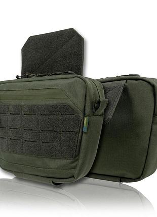 Тактичний напашник хакі військовий xl для плитоноски molle cordura 1000d з велкро під балістику для бронежилета кордура