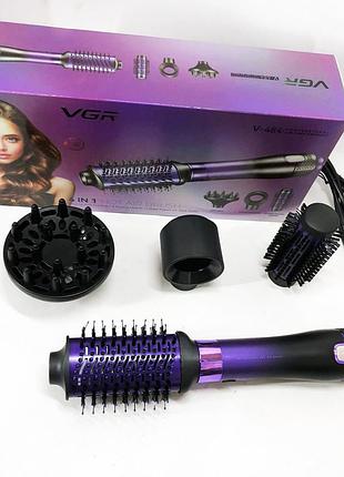 Фен-щетка стайлер vgr v-484 4 в 1. wt-487 цвет: фиолетовый top shop ua_
