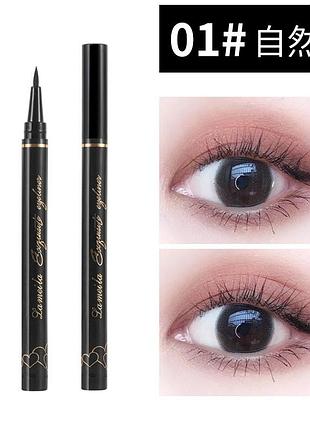 Лайнер подводка фломастер для глаз lameila black eyeliner черный