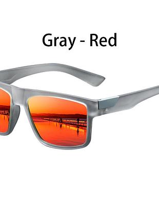 Сонцезахисні окуляри gray red polarized sun glasses 851 lanmo
