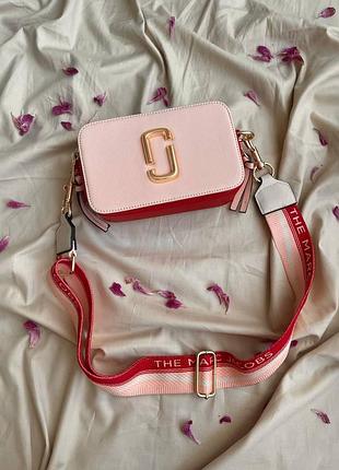 Жіноча сумка marc jacobs pink red logo