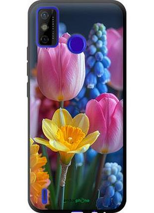 Чехол на tecno spark 6 go ke5 весенние цветы "6058b-2452-2448"