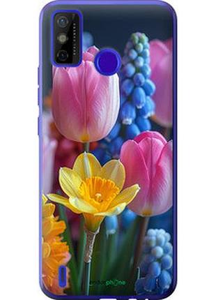 Чехол на tecno spark 6 go ke5 весенние цветы "6058u-2452-2448"