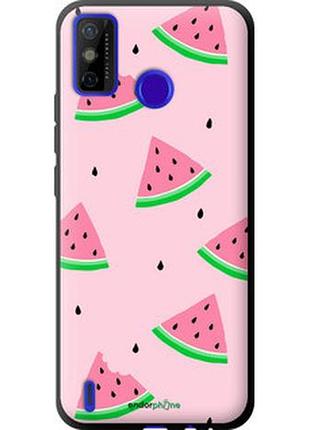 Чехол на tecno spark 6 go ke5 розовый арбуз "4314b-2452-2448"