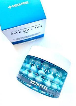 Medi peel blue aqua tox cream. капсульный крем для интенсивного увлажнения кожи 50 мл,