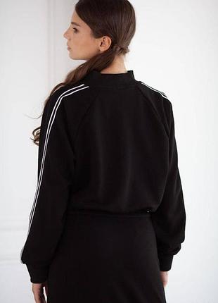 Кофта на молнии чорного цвета для девочки (164 см.) wks 6