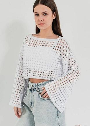 Джемпер ажурний вкорочений тріша (140 см.) suzie