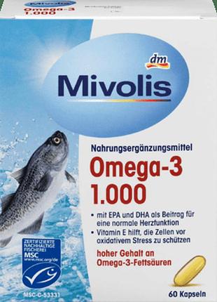 Капсулы mivolis omega-3 1000, 60 шт германия