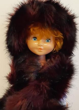 Комплект, полоска на голову и шарф из искусственного меха,  moira c