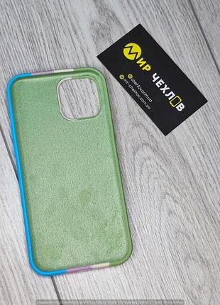 Чохол iphone 12 pro max silicone case full cover brainded blue 75510 2