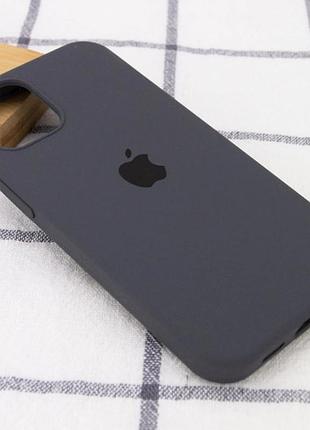 Чохол silicone case full protective (aa) для apple iphone 13 (6.1") (сірий / dark gray) 11997 2