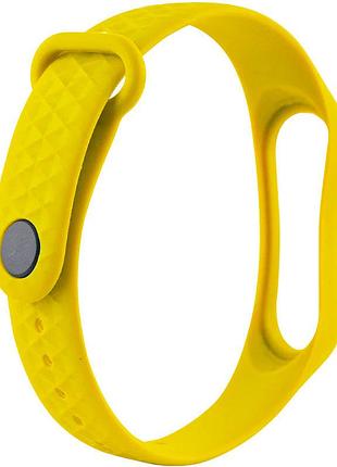 Ремінець rhomb для xiaomi mi band 3/4 (жовтий) 30247