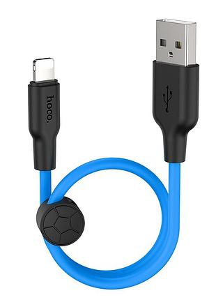 Дата кабель hoco x21 plus silicone lightning cable (0.25m) (black_white) 35242 35242 hoco 3