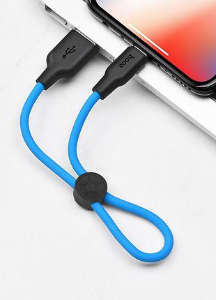 Дата кабель hoco x21 plus silicone lightning cable (0.25m) (black_white) 35242 35242 hoco 6