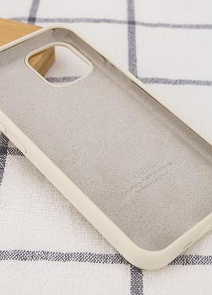 Чехол silicone case full protective (aa) для apple iphone 14 (6.1") (бежевый / antigue white) 55728 55728 55728 55728 3