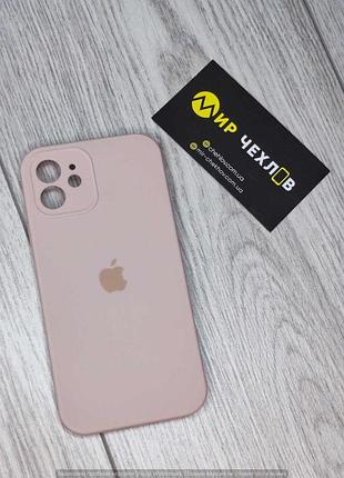 Чохол iphone 12 silicone case full сamera protective pinc sand 72153