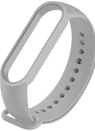 Силиконовый ремешок для xiaomi mi band 3/4 (серый / gray) (23) 12732