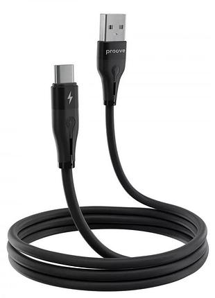 Кабель proove soft silicone usb to type-c 3a (1m) (black) 49203