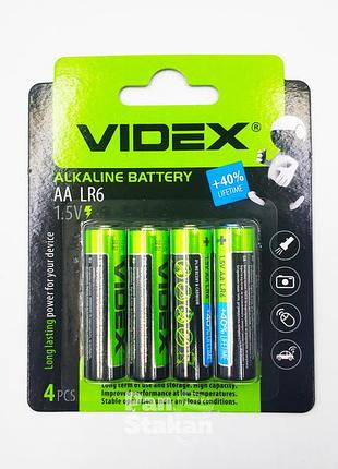 Батарейка videx alkaline 1.5v aa lr6 (2шт/60шт/720шт) 56098