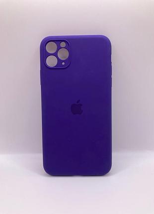 Чохол ip11 pro max silicon case full protective фіолетовий
