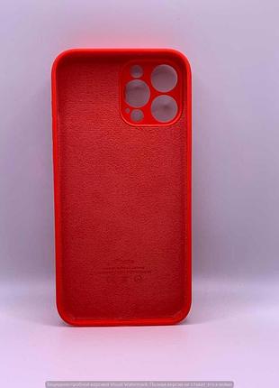 Silicone case slider full camera square side for iphone 13 pro max red 2