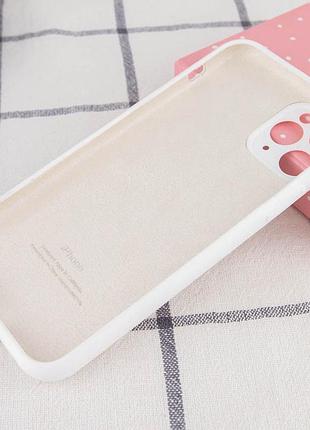 Чохол silicone case full camera protective (aa) для apple iphone 12 pro max (6.7") (білий / white) 2