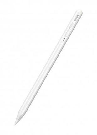 Стілус baseus smooth writing with led indicators + active tip + cable type-c 3a (0.3m) (white) 42549